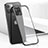 Transparent Crystal Hard Case Back Cover H05 for Apple iPhone 15 Black