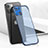 Transparent Crystal Hard Case Back Cover H05 for Apple iPhone 15 Blue