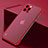 Transparent Crystal Hard Case Back Cover H07 for Apple iPhone 13 Pro Max Red