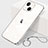 Transparent Crystal Hard Case Back Cover H09 for Apple iPhone 15 Plus Silver