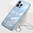 Transparent Crystal Hard Case Back Cover H09 for Apple iPhone 15 Pro Blue
