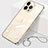 Transparent Crystal Hard Case Back Cover H09 for Apple iPhone 15 Pro Max Gold