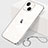 Transparent Crystal Hard Case Back Cover H09 for Apple iPhone 15 Silver