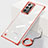 Transparent Crystal Hard Case Back Cover JS1 for Samsung Galaxy Note 20 Ultra 5G Red