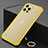 Transparent Crystal Hard Case Back Cover N01 for Apple iPhone 12 Pro Max Yellow