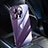 Transparent Crystal Hard Case Back Cover QC1 for Apple iPhone 12 Pro Max Purple