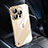 Transparent Crystal Hard Case Back Cover QC1 for Apple iPhone 13 Pro Gold