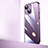 Transparent Crystal Hard Case Back Cover QC2 for Apple iPhone 13 Purple