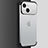 Transparent Crystal Hard Case Back Cover QC3 for Apple iPhone 14 Silver
