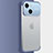 Transparent Crystal Hard Case Back Cover QC3 for Apple iPhone 15 Plus Blue