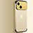 Transparent Crystal Hard Case Back Cover QC3 for Apple iPhone 15 Plus Gold