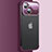 Transparent Crystal Hard Case Back Cover QC4 for Apple iPhone 14 Red Wine