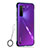 Transparent Crystal Hard Case Back Cover S01 for Huawei Nova 7 SE 5G Blue