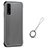 Transparent Crystal Hard Case Back Cover S01 for Oppo Find X2 Black