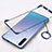 Transparent Crystal Hard Case Back Cover S01 for Samsung Galaxy Note 10 5G Blue