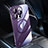Transparent Crystal Hard Case Back Cover with Mag-Safe Magnetic QC1 for Apple iPhone 15 Pro Max Purple