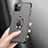 Transparent Crystal Hard Case Back Cover with Magnetic Finger Ring Stand for Apple iPhone 14 Pro