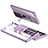 Transparent Crystal Hard Case Back Cover with Stand AC2 for Samsung Galaxy S21 Ultra 5G Purple