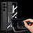 Transparent Crystal Hard Case Back Cover with Stand AC3 for Samsung Galaxy S21 Ultra 5G