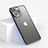 Transparent Crystal Hard Case Back Cover WT1 for Apple iPhone 15 Pro Black