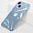 Transparent Crystal Hard Case Back Cover WT1 for Apple iPhone 15 Sky Blue