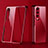 Transparent Crystal Hard Case Back Cover Z01 for Samsung Galaxy Z Fold3 5G Red