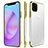 Transparent Crystal Hard Rigid Case Back Cover H01 for Apple iPhone 11 Pro Max Gold