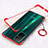 Transparent Crystal Hard Rigid Case Back Cover H01 for Huawei Honor 30S Red