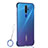 Transparent Crystal Hard Rigid Case Back Cover H01 for Oppo A11 Blue