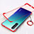 Transparent Crystal Hard Rigid Case Back Cover H01 for Oppo Reno3 Pro Red