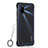 Transparent Crystal Hard Rigid Case Back Cover H02 for Oppo A72 Black