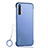 Transparent Crystal Hard Rigid Case Back Cover H02 for Realme X50 5G Blue