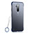 Transparent Crystal Hard Rigid Case Back Cover H03 for OnePlus 7T Pro 5G Blue