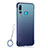 Transparent Crystal Hard Rigid Case Back Cover S01 for Huawei Honor 20E Blue