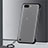 Transparent Crystal Hard Rigid Case Back Cover S01 for Oppo K1 Black