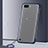 Transparent Crystal Hard Rigid Case Back Cover S01 for Oppo K1 Blue