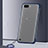 Transparent Crystal Hard Rigid Case Back Cover S01 for Oppo R15X Blue