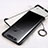 Transparent Crystal Hard Rigid Case Back Cover S01 for Samsung Galaxy A90 4G Black