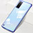 Transparent Crystal Hard Rigid Case Back Cover S01 for Samsung Galaxy S20 5G Blue