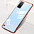 Transparent Crystal Hard Rigid Case Back Cover S01 for Samsung Galaxy S20 Plus Red