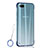 Transparent Crystal Hard Rigid Case Back Cover S04 for Oppo K1 Blue