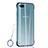 Transparent Crystal Hard Rigid Case Back Cover S04 for Oppo R15X Blue