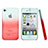 Transparent Gradient Hard Rigid Case for Apple iPhone 4 Red