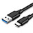 Type-C Charger USB-C Data Cable Charging Cord Android Universal H01 for Apple iPad Pro 11 (2021) Dark Gray