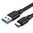 Type-C Charger USB-C Data Cable Charging Cord Android Universal H01 for Apple iPad Pro 11 (2022) Dark Gray