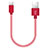 Type-C Charger USB Data Cable Charging Cord Android Universal 20cm S02 for Apple iPhone 15 Pro Red