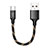 Type-C Charger USB Data Cable Charging Cord Android Universal 25cm S04 for Apple iPad Pro 11 (2022) Black