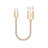 Type-C Charger USB Data Cable Charging Cord Android Universal 30cm S05 for Apple iPad Air 5 10.9 (2022) Gold