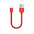 Type-C Charger USB Data Cable Charging Cord Android Universal 30cm S05 for Apple iPad Pro 11 (2022) Red