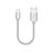Type-C Charger USB Data Cable Charging Cord Android Universal 30cm S05 for Apple iPad Pro 12.9 (2021) White